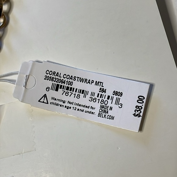 NWT New Directions Grape Cluster Fashion Statement Necklace Gold Tone Coral - Picture 6 of 6